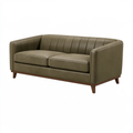 Divano 2 posti 160 x 85 x 80 cm in similpelle verde oliva - stile moderno